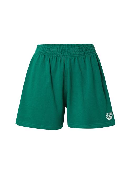 Reebok Sportsbukser  mørkegrøn / hvid