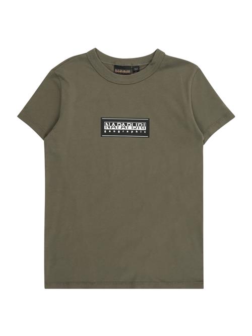 NAPAPIJRI Shirts 'K S-CHAMOIS'  oliven / sort / hvid