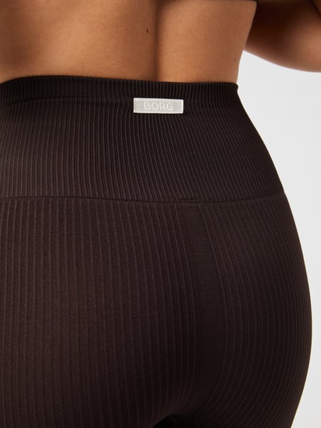 Björn Borg Studio Seamless Ribbed Tights Brun, L
