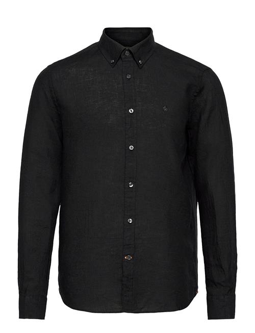 Douglas Bd Linen Shirt Ls Morris Black