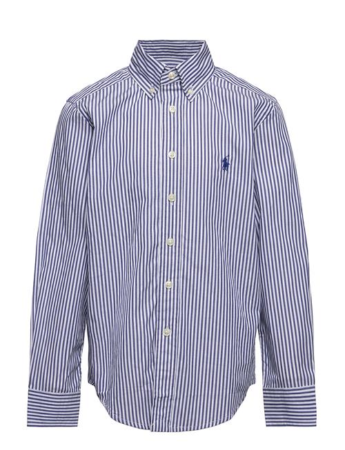 Striped Cotton Poplin Shirt Ralph Lauren Kids Blue