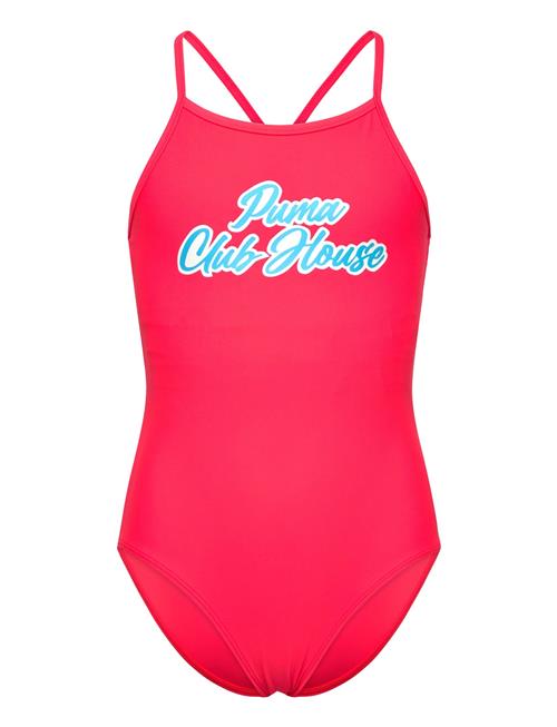 Puma Swim Girls Club House Swimsuit 1P Puma Swim Red