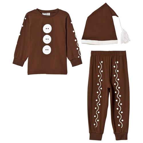 Christmas Kids Gingerbread Costume Brown 134/140 cm    134/140 cm  Unisex