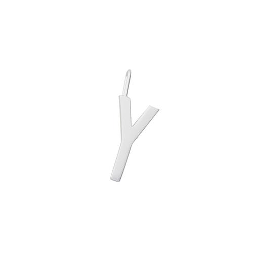 Design Letters Bogstav Vedhæng Y i Sølv på 16 mm One Size    One Size  Unisex