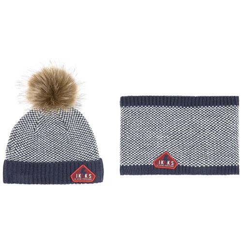 IKKS Beanie Sæt Navyblå 0-3 months    0-3 måneder  mand