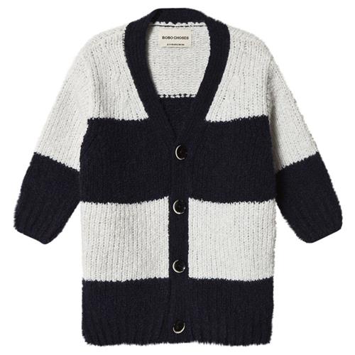 Bobo Choses Big Stripes Cardigan Egret 2-3 Y      unisex