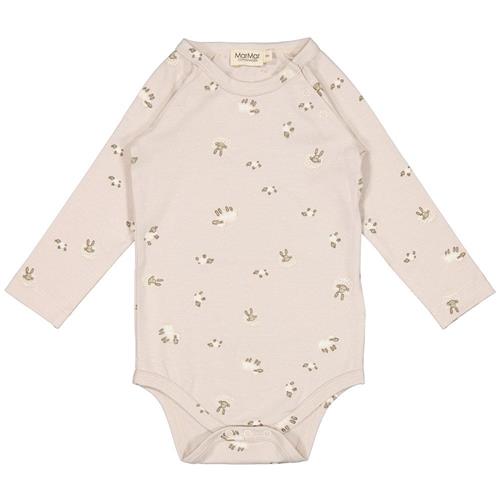 MarMar Copenhagen Mønstret Babybody Little Lamb 86 cm  Beige  86 cm  mand