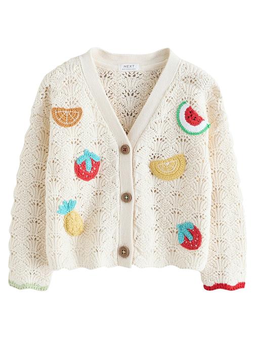 Next Cardigan  ecru / brun / gul / rød