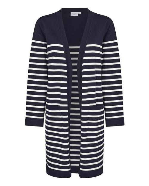 SAINT TROPEZ Cardigan 'GrilaSZ'  natblå / hvid