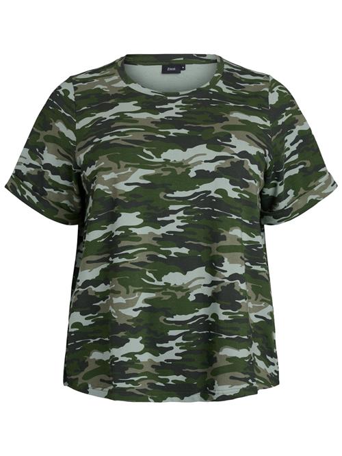 Zizzi Shirts 'CAWILMA'  oliven / blandingsfarvet