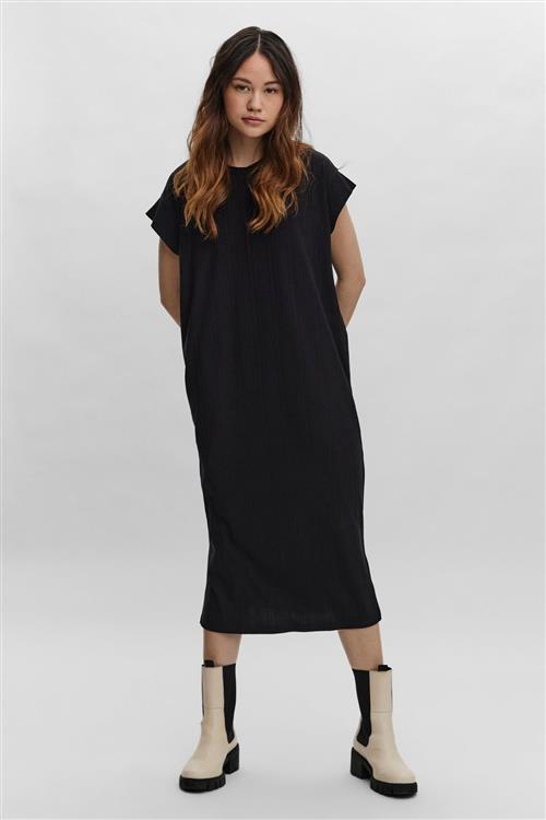 Phoenixy Cap Sleeve Calf Dress - Black - M - AWARE