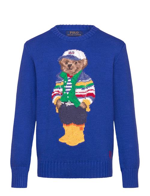 8/3 Cotton-Ls Cn Bear-Sv-Plo Ralph Lauren Kids Blue