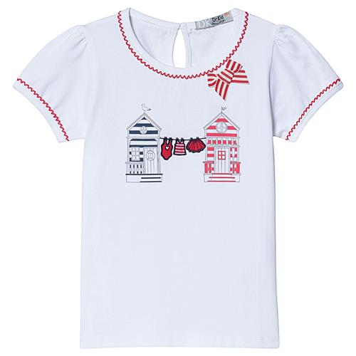 Dr Kid Broderet T-Shirt Hvid 6 months    6 måneder  kvinde
