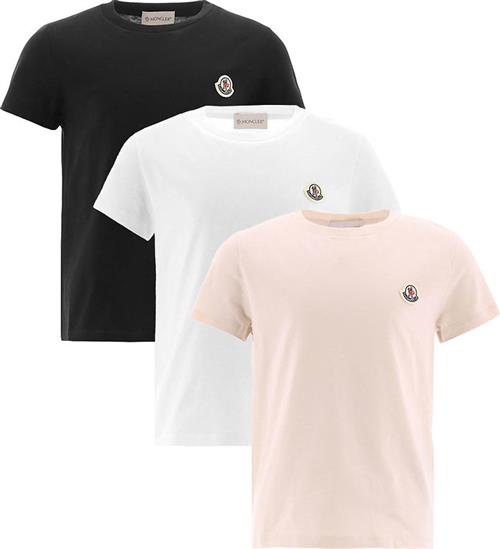 Moncler T-shirts - 3-pak - Hvid/Beige/Sort