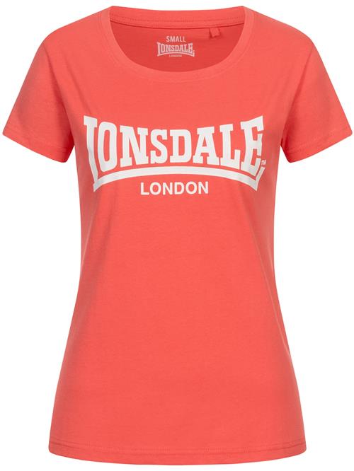 LONSDALE Shirts 'Cartmel'  koral / hvid