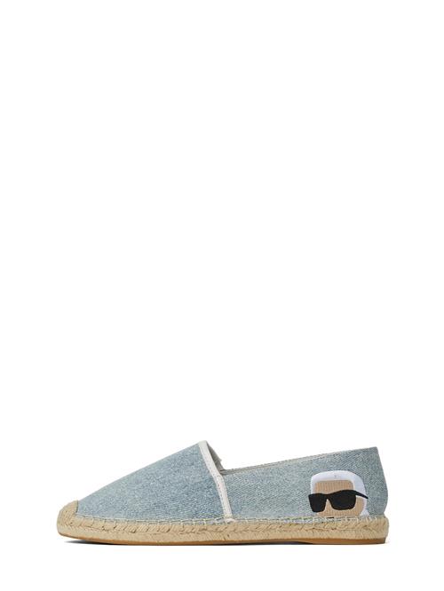 Karl Lagerfeld Espadrillaer 'Ikon'  beige / blue denim / sort / hvid