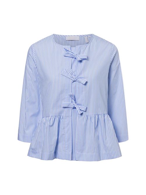 Rich & Royal Bluse  lyseblå / hvid