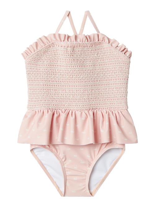 NAME IT Badedragt  pink / hvid