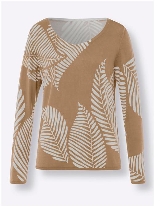 heine Pullover  camel / ecru