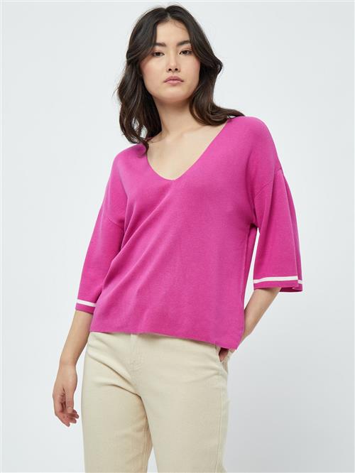 Peppercorn Pullover 'Tana'  magenta / hvid