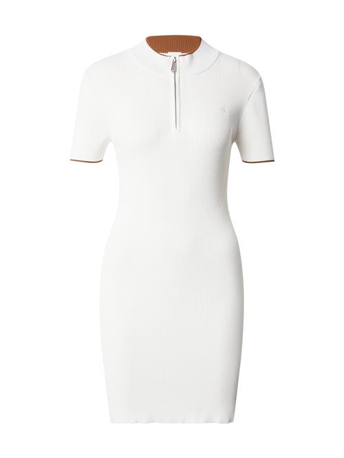 Calvin Klein Jeans Strikkjole 'Naia'  brun / hvid