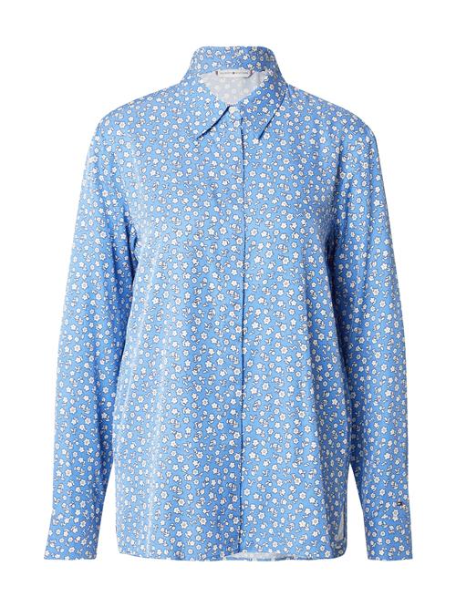 TOMMY HILFIGER Bluse  blå / lyseblå / hvid