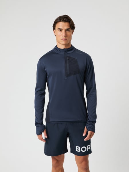Björn Borg Borg Fleece Midlayer Marineblå, M