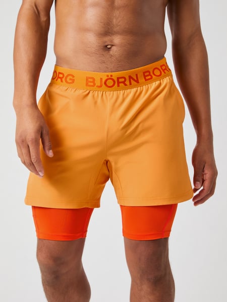 Björn Borg Borg 2 In 1 Shorts Orange, M
