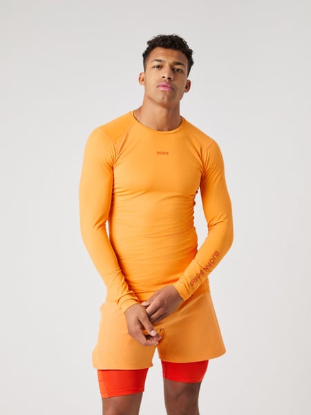 Björn Borg Borg Soft Compression Ls T-shirt Orange, S