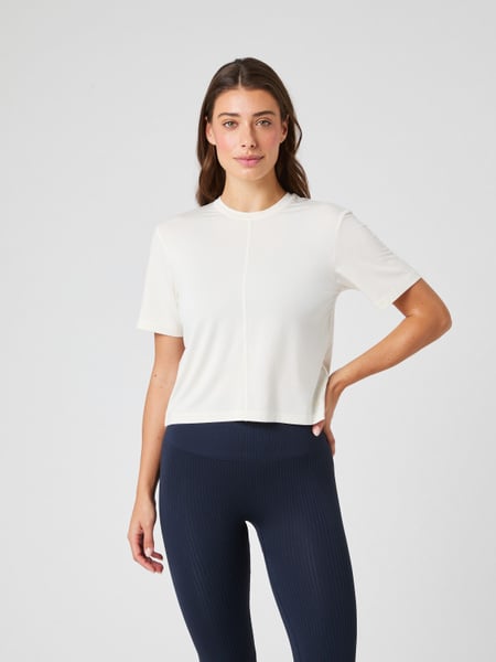 Björn Borg Studio Soft Cropped T-shirt Hvid, S