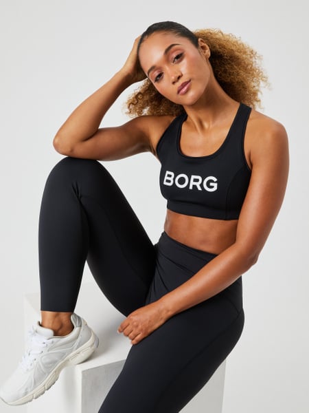 Björn Borg Borg Mid Support Sports Bra Sort, M