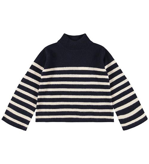 Molo Bluse - Strik - Govina - Blue Cream