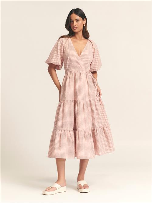St MRLO Kjole  lys pink / hvid