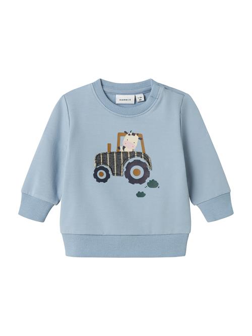 NAME IT Sweatshirt 'NBMLIMBS'  dueblå / cognac / sort