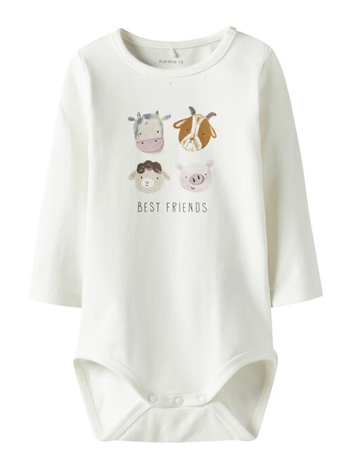 NAME IT Sparkedragt/Body 'NBMLAMB'  cognac / grå / hvid