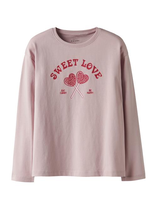 NAME IT Bluser & t-shirts 'NKFVEEN'  pastellilla / carminrød / hvid