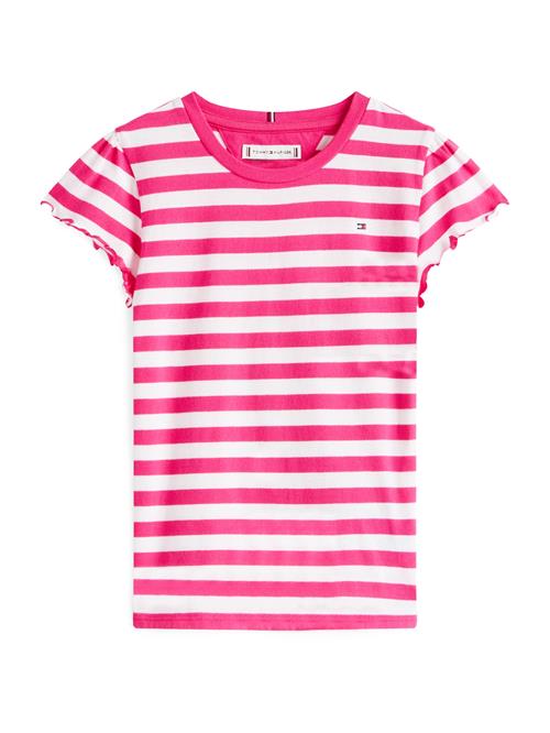 TOMMY HILFIGER Bluser & t-shirts 'ESSENTIAL'  pink / hvid