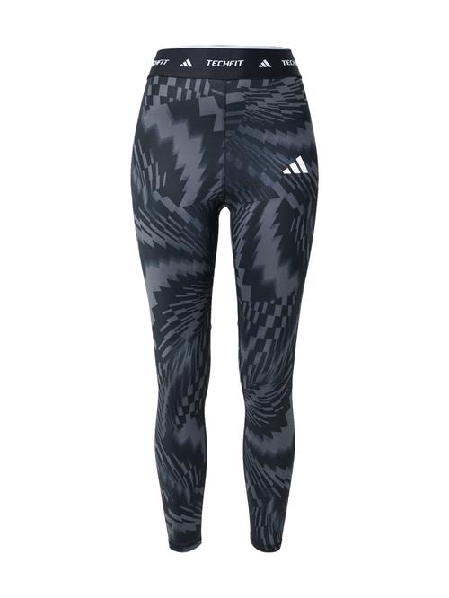 ADIDAS PERFORMANCE Sportsbukser  mørkegrå / sort / hvid