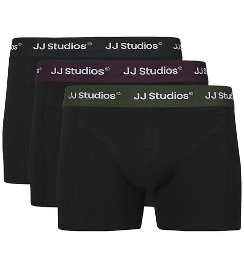 Jack & Jones Boxershorts - 3-pak - JacSoho - Black/Plum Perfec