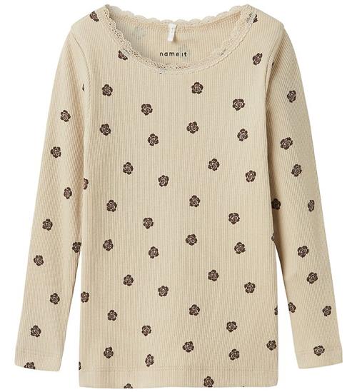 Name It Bluse - Rib - NmfLaikabna - Peyote m. Blomster
