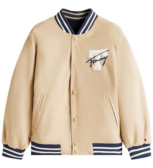 Tommy Hilfiger Jakke - Reversible Bomber - Gentle Gold/Navy