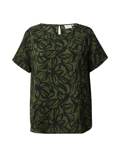 ONLY Carmakoma Bluse 'CARVica'  grøn / sort