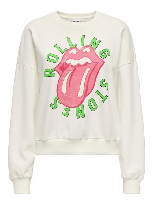 ONLY Sweatshirt 'ONLROLLING STONES'  lime / lys pink / rød / hvid