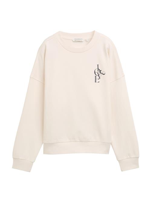 TOM TAILOR DENIM Sweatshirt  marin / hvid