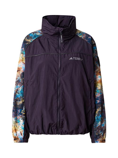 ADIDAS TERREX Udendørsjakke 'Disney National Geographic'  chamois / aqua / mørkelilla / offwhite