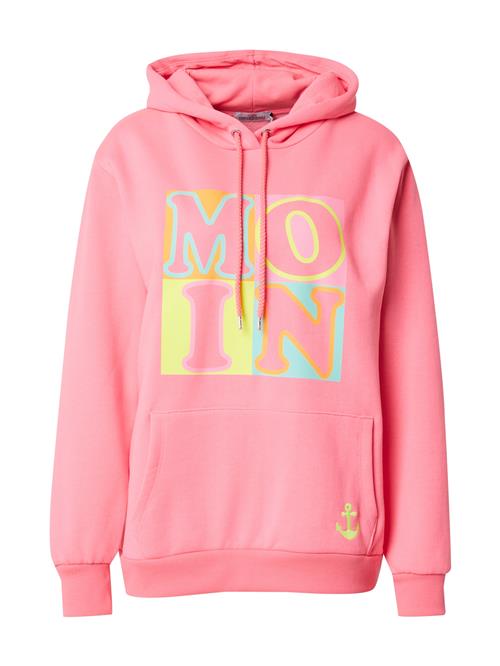 Zwillingsherz Sweatshirt  himmelblå / gul / orange / pink