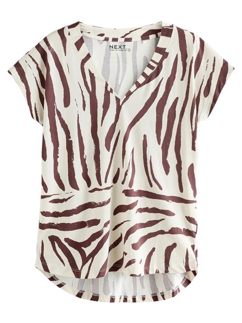 Next Shirts  kastaniebrun / hvid