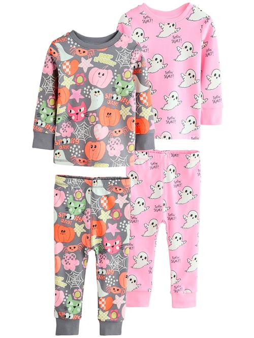 Next Nattøj 'Halloween'  mørkegrå / mørkeorange / lys pink / hvid