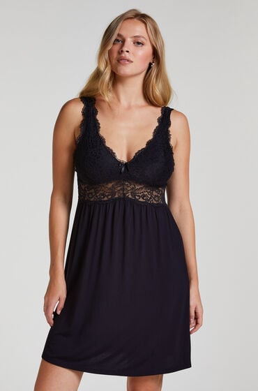 Hunkemöller Nova Natkjole Jersey sort