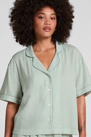 Hunkemöller Vævet jakke med korte ærmer Grøn